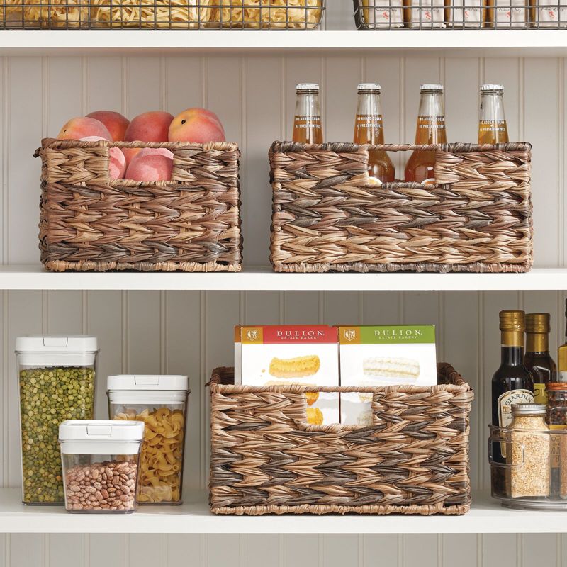 mDesign Woven Farmhouse Kitchen Pantry Storage Basket Box, 3 of 10