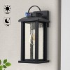 C Cattleya 15.5in Matte Black Outdoor Wall Light with Clear Seeded Glass - 2 of 4