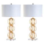 (Set of 2) 29" Annistyn Table Lamp Brass Gold (Includes LED Light Bulb) - Safavieh