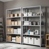 Kitchen storage rack, five-tier heavy-duty steel, height adjustable, metal material, industrial style, suitable for kitchens, storage rooms. - 3 of 4