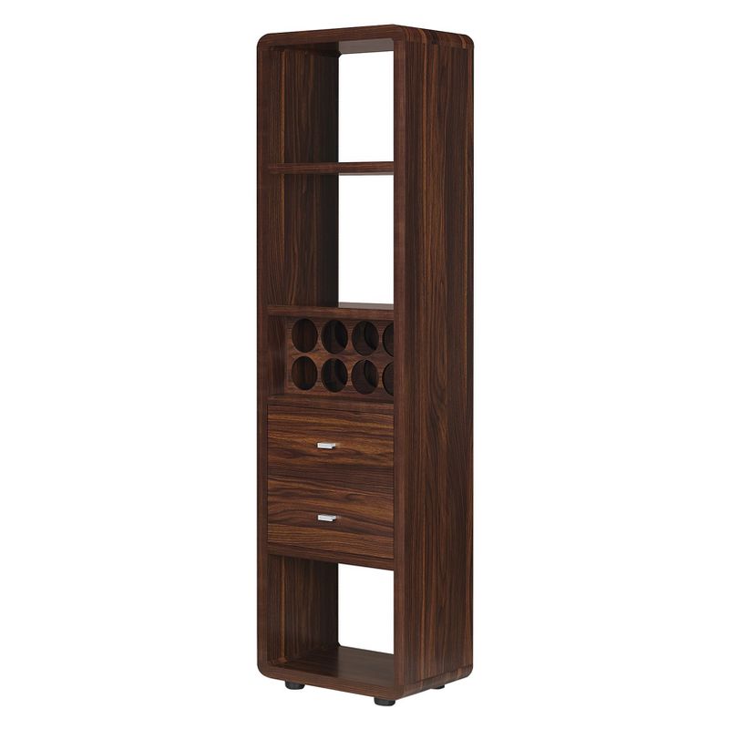 Iohomes Sierri Contemporary Wine Cabinet Dark Walnut - HOMES: Inside + Out, 1 of 7