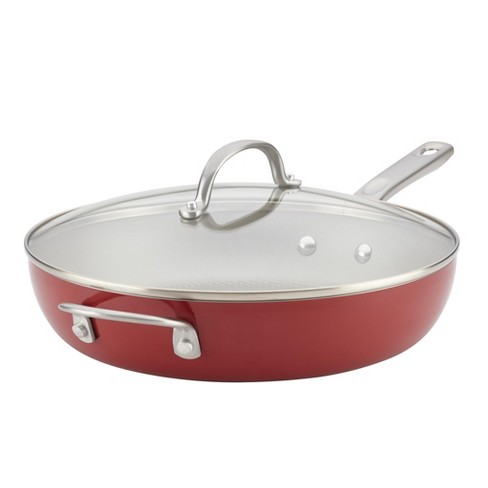 Dropship Enameled Silicone Oil Cast Iron 12 Inch Skillet Deep Saut Pan 5  Quart Jumbo Cooker to Sell Online at a Lower Price