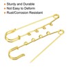 Unique Bargains Metal Decorative DIY Women's Clothing Dress 4 Holes Sewing Brooch Pins 10 Pcs - 4 of 4