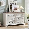 SinCiDo 6 Drawers Dresser for Bedroom, Farmhouse Wood Rustic Chest of Drawers, 54″ W Vintage Dressers for Living Room - 2 of 4