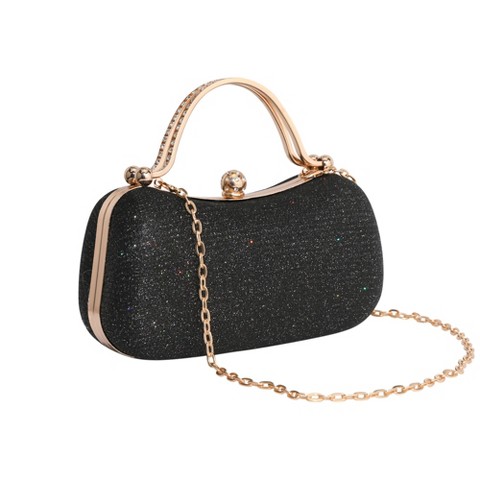 Сумки INSPIRE CHIC Rhinestone Clutch Purses for Women Sparkly Gemstone Handbag with Detachable Chain Pink 7.9*2.9*4.3 inches