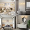 POWLIG 44.5-in 5-Light Black and Gold Dimmable Bathroom Transitional Vanity Light with Crystal Shade - 4 of 4