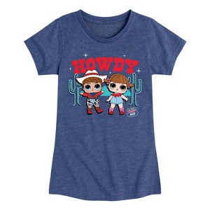 Girls' - LOL Surprise! - Howdy Cowgirls Fitted Short Sleeve Graphic T-Shirt - 1 of 4