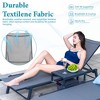 Brafabhome Patio Chaise Lounge with 5-Postion Adjustable Backrest, Aluminum Pool Loungers with Side Table & Insulated Cooler Bag for Poolside Garden - 4 of 4