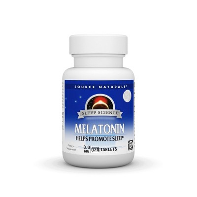 Melatonin Tablets 3mg - Tablet by Source Naturals, Inc.  -  120 Tablet