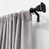 Lumi Home Furnishings 36"x66" Decorative Drapery Single Rod Set with Classic Square finials Oil-Rubbed Bronze - 2 of 4