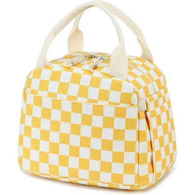 Lunch Bag for Women Men Cute Corduroy Lunch Tote Bags Reusable Insulated Lunch Box Large Capacity Reusable Insulated Cooler for Work Picnic or School
