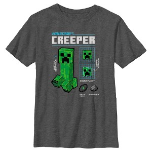 Boy's Minecraft Creeper Graph T-Shirt - 1 of 4