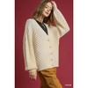I am a Fashion junky Umgee Cable Knit Pearl Button Cardigan - 3 of 4