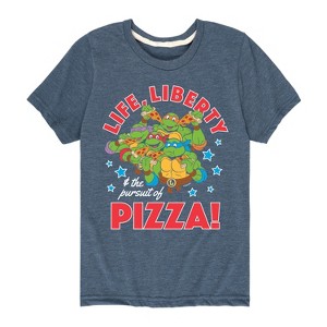 Boys' - Teenage Mutant Ninja Turtles - Life Liberty Pursuit Of Pizza Short Sleeve Graphic T-Shirt - 1 of 4