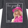 Girls' - Barbie - Love Yourself Graphic Short Sleeve Fleece Dress - 2 of 3