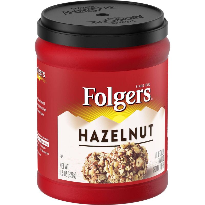 Folgers Flavors Hazelnut Mountain Grown Medium Roast Ground Coffee - 11.5oz, 3 of 8