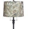 360 Lighting Dyna 58" High Black and Botanical Velvet Shade 2-Light Floor Lamp - 2 of 4
