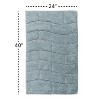Knightsbridge Stylish And Comfortable All Season Traditional New Tile Design Cotton Bath Rug 24" X 40" Light Blue - 3 of 4