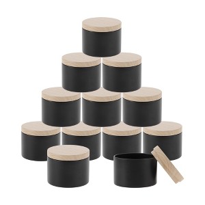 Unique Bargains Candle Tins with Lids 12 Pcs - 1 of 4