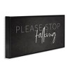 Stupell Industries Sassy Please Stop Talking Framed Giclee Art, Black, 30" x 13" - 2 of 4