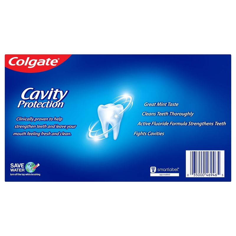 Colgate Cavity Protection Fluoride Toothpaste - Great Regular Flavor, 3 of 7