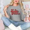 Simply Sage Market Women's Distressed Feelin' Festive Short Sleeve Garment Dyed Tee - 2 of 4