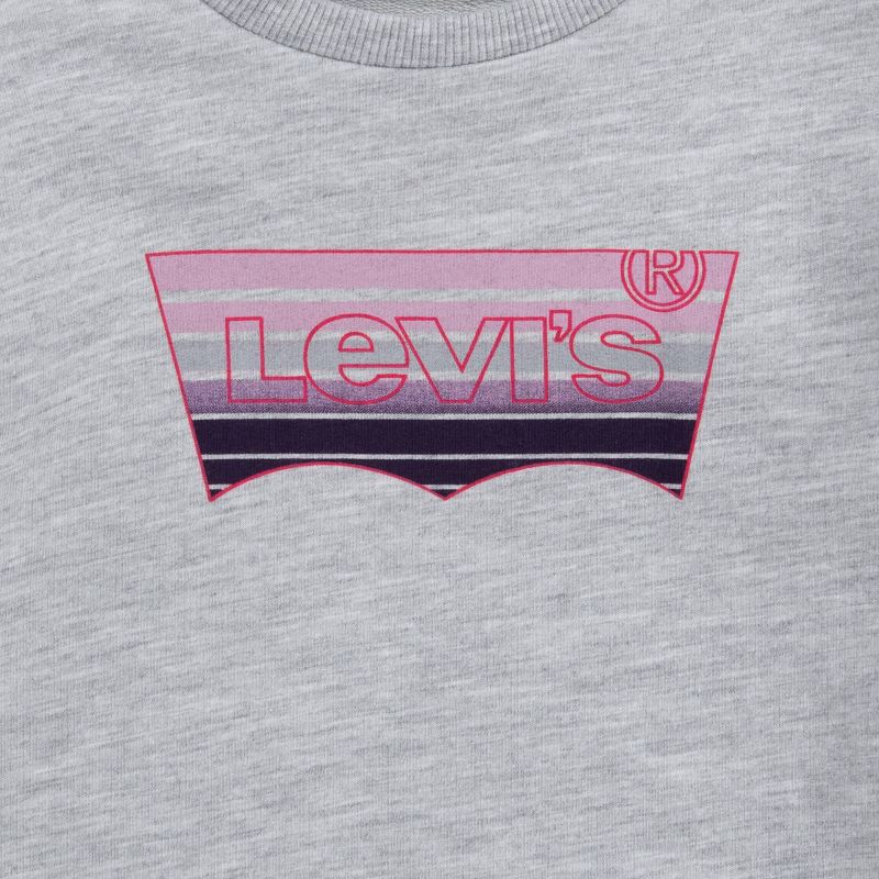Levi's® Toddler Girls' Ruffle Crewneck Sweatshirt - Heather Gray, 3 of 5