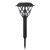 Alpine Corporation 4pk Criss Cross Solar LED Outdoor Path Lights Black: Durable, Weather-Resistant, No Assembly Required - 4 of 4