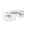 FURNIinspire Kids Table Sets 3 Piece Solid Wood Kids Table With 2 Chairs, Toddler Table And Chairs For Living Room, Nursery, Gray, 25"*19"*18" - 3 of 4