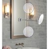 5 Star Super Deals 14 LED Suction Cup Makeup Mirror - 6.5" 10X Mirror, Flexible 360 Degree Swiveling Gooseneck Cordless Bathroom Vanity Mirror - 2PC - 2 of 4