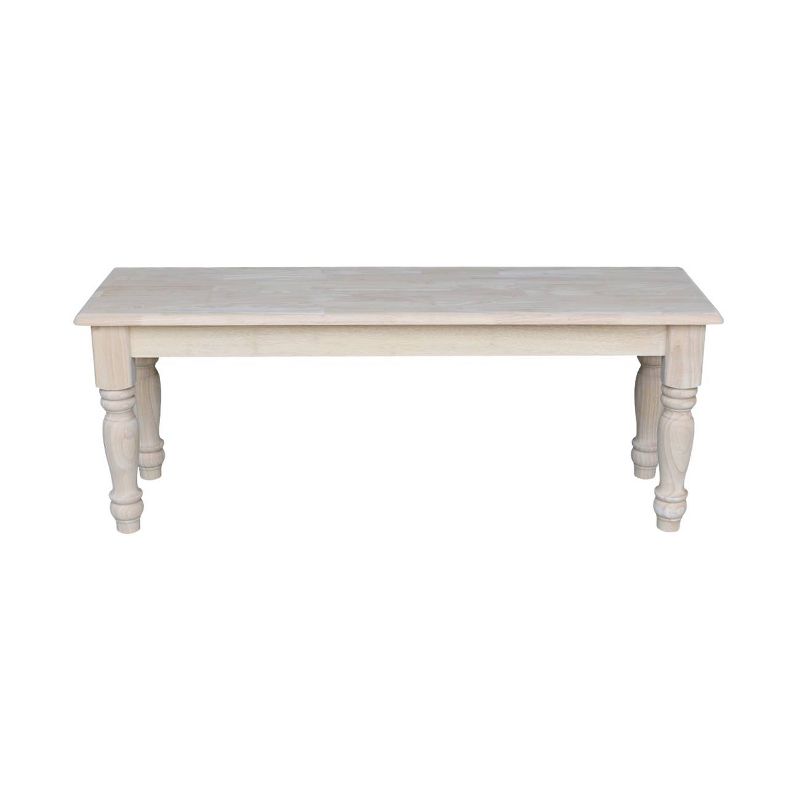 Farmhouse Bench - Unfinished - International Concepts, 3 of 10