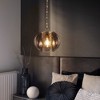 LNC Rajinloosm 1-Lights 11.8" Modern Luxury Geometric Pendant Lights, Gold and Smoked Gray Textured Glass - 4 of 4