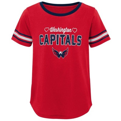  NHL Washington Capitals Girls' Netminder Fashion T-Shirt - L 