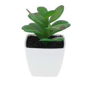 Unique Bargains Artificial Plants Plastic Green 2.2"x2.2"x2.56" 1 Pcs - 1 of 4