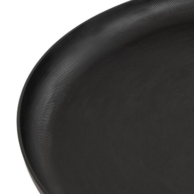 Stovring Black Round Metal 16" Decorative Tray
