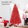 Best Choice Products Pre-Lit Red Christmas Tree, Artificial Full Holiday Decoration w/ Incandescent Lights - 3 of 4
