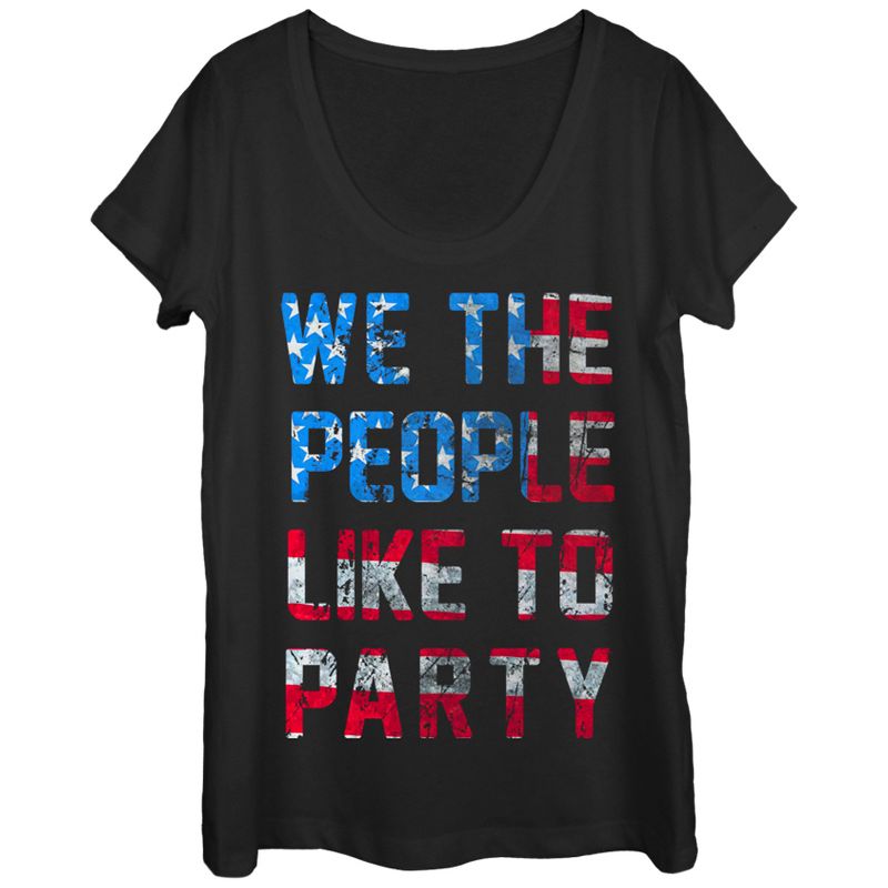 Women's Lost Gods Fourth of July  People Like to Party Scoop Neck, 1 of 4