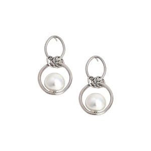 SOHI Women's Metallic Silver The Hanging Drop Earrings - 1 of 4
