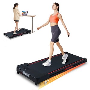 Naysaye Walking Pad Treadmill with 8 Degree Incline Portable Compact for Home Office, Black and Gray, 45.7"*19.9"*4.9" - 1 of 4