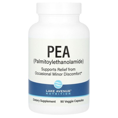 PEA Palmitoylethanolamide, Micronized PEA, Supports Relief from Occasional Minor Pain & Discomfort, Gluten Free, Soy Free, 300 mg, 90 Veggie Capsules