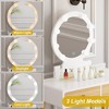 Vanity Desk, Makeup Table with Stool and Drawers, Makeup Vanity Desk with Light, for Living Room, Bedroom, Powder Room, White - 2 of 4