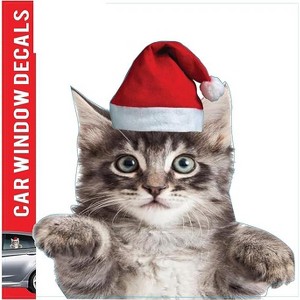 LEMONSODA Car Window Decal -  3D -  (Paws Up Santa) - 1 of 2