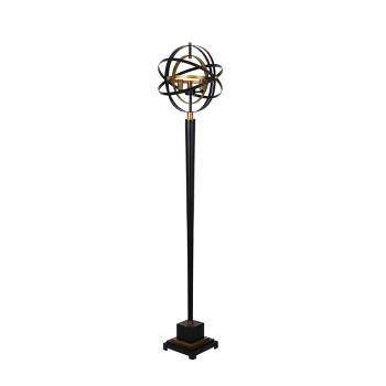 SAGEBROOK HOME 60" Armillary Metal Floor Lamp Black/Bronze