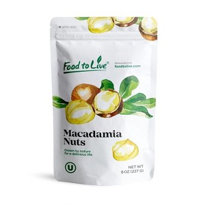 Dry Roasted Macadamia Nuts with Himalayan Salt, X Pounds – Oven Roasted Whole Nuts, Lightly Salted, No Oil Added, Vegan Snack, Keto, Kosher, Bulk. - 1 of 4