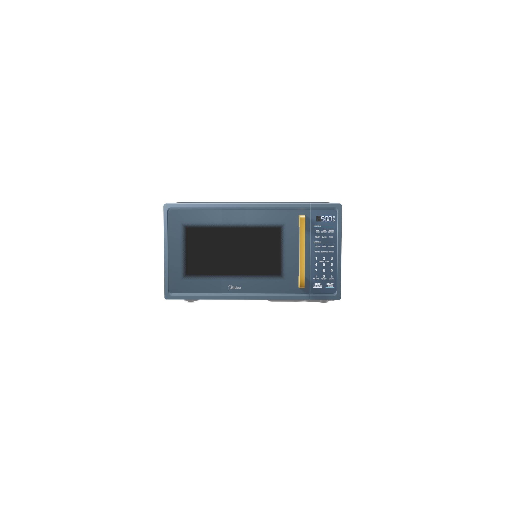 Midea 0.9 cu ft 900W Microwave Oven with Child Lock Door Midnight Blue
