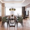 Artcraft Lighting Toledo 1 - Light Chandelier in  Black/Brushed Brass - 4 of 4