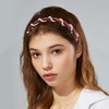 Unique Bargains Women's Velvet Pearl Wave Teeth Hairband 1 Pc - 2 of 4