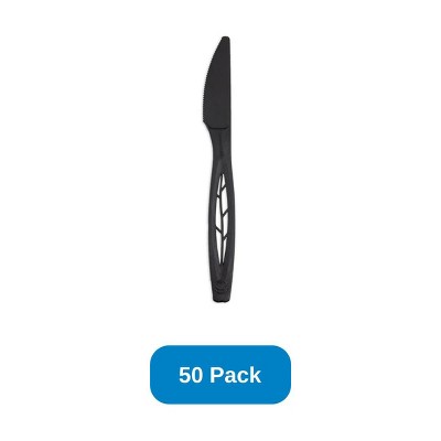 Jaya 6.5" Compostable Knife Bulk Pack Black - Pack of 50