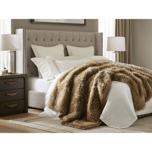 Harbor House Wild Animal Faux Fur Oversized Throw Blanket, Ultra Plush Velvet Back Reversible Smooth and Warm Blanket - 1 of 4