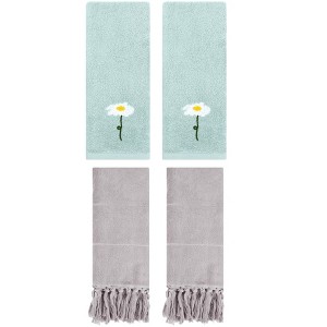 REGALWOVEN 4 Pcs Hand Towels, Absorbent Soft Bath Towel Set for Bathroom - 1 of 4